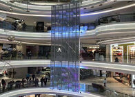 centrum handlowe Przezroczysta szklana ściana, przezroczysty ekran LED P3.9mm