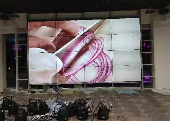 46-calowe duże wyświetlacze wideo, 3x3 LED wideo prosto w dół.